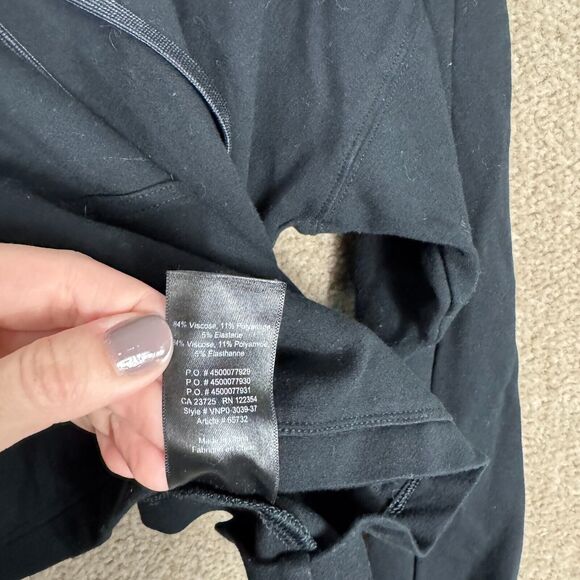 The Group Babaton Cropped Hoodie Womens Size XS‎ Black Pullover Long Sleeve Boxy - Picture 7 of 9